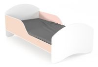 Łóżko dziecięce LEO2 160x70 biało-różowe