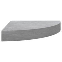 Narożna półka ścienna, szarość betonu, 35x35x3,8, MDF