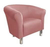 Fotel Milo MG58 nogi chrom róż indyjski