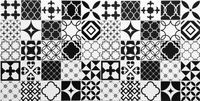 Czarne Dekoracyjne Panele Ścienne 3D PCV PATCHWORK MOZAIKA 56899