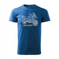 Koszulka motocyklowa z motocyklem na motor BMW GS 1250 ADVENTURE męska niebieska REGULAR M