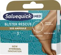 SALVEQUICK Blister Rescue 360 Protective Care plastry na pęcherze na piętach 5szt.