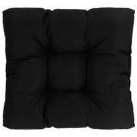 Poduszka na siedzisko ogrodowe, czarna, 50x50x10 cm, tkanina