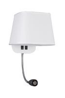 kinkiet lampa ścienna biała nad łóżko