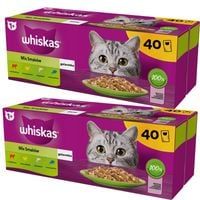 WHISKAS MOKRA KARMA DLA KOTA MIX SMAKÓW W GALARETCE 85g x 80