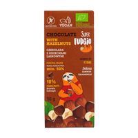 Wegańska Czekolada z Orzechami Laskowymi [Bez Glutenu | BIO | VEGE] "Chocolate with Hazelnuts" 50g Super Fudgio