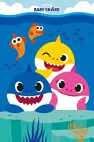BABY SHARK  Dziecięcy Koc polarowy 100 x 150 cm