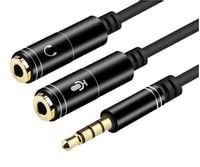 ROZDZIELACZ KABEL MINI JACK AUX MIKROFON SŁUCHAWKI