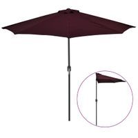 Półparasol balkonowy, aluminium, bordo, 270x135x245 cm