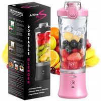 Turystyczny bezprzewodowy blender kielichowy | różowy