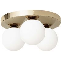 Modernistyczna LAMPA sufitowa MIJA 30668305 Kaspa okrągła OPRAWA szklane kule PLAFON balls łazienkowy IP44 złoty biały