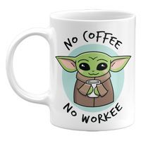 Kubek No Coffee, No Workee Baby Yoda 330ml