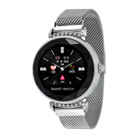 SmartWatch DAMSKI KRYSZTAŁKI srebrny stalowy pasek WH2 Watchmark