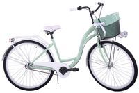 (K30) Rower miejski damski Kozbike 28 miętowo biały 3B