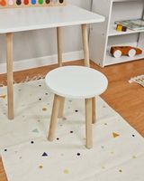 Krzesełko dla dziecka Okrągłe Białe Taboret