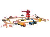 KOLEJKA DREWNIANA PLAC BUDOWY PLAYTIVE JUNIOR 68 ELEMENTÓW