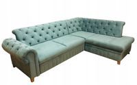 Pikowany Chesterfield KING glamour funkcja spania
