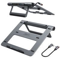 ACEFAST HUB WIELOFUNKCYJNY PODSTAWKA DO LAPTOPA USB TYP C - 2X USB 3.2 GEN 1 (3.0, 3.1 GEN 1) / TF, SD / HDMI 4K@60HZ / RJ45 1GBPS / PD 3.0 100W (20V/5A) SZARY (E5 SPACE GRAY)