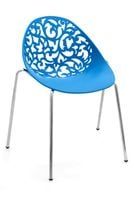 Stylowe krzesło ażurowe VIVIEN do salonu ogrodu na taras BLUE