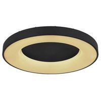 Nowoczesna LAMPA sufitowa JOLLI 41758-42B Globo metalowy plafon LED 42W 2700K - 6000K okrągły czarny