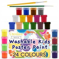 Farby plakatowe zestaw dla dzieci 24 kolory x 20ml