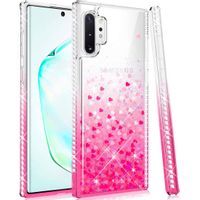 Etui Samsung Galaxy S21+ Plus Diamond Liquid Przelewany Brokat Różowe