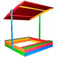 Piaskownica drewniana 150x150 z daszkiem EKO