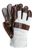 Rękawice robocze drelichowe wzmocnione skórą licową RLŁ 10-XL