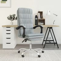 Rozkładany fotel biurowy, jasnoszary, obity tkaniną Lumarko!