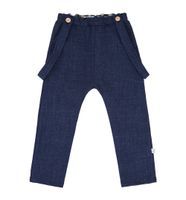 Spodnie z szelkami w kolorze jeansowym 68