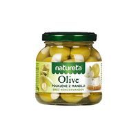 Greckie Zielone Oliwki Nadziewane Migdałami "Olives Stuffed with Almonds" 290g Natureta