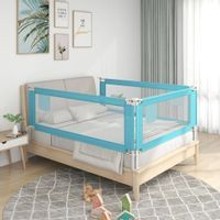 Lumarko Barierka do łóżeczka dziecięcego, niebieska, 180x25 cm, tkanina!