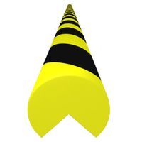 Ochraniacz na narożnik, żółto-czarny, 4x4x104 cm, PU