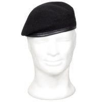 BERET WOJSKOWY TŁOCZONY MFH CZARNY 59 cm