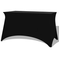 Elastyczny pokrowiec na stół 243x76x74 cm, 2 szt., czarne