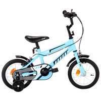 Rower dla dzieci, 12 cali, czarno-niebieski