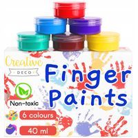 Farby do malowania palcami dla dzieci 6 x 40ml
