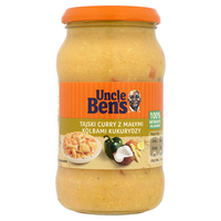 UNCLE BEN'S Sos tajski curry. Aromatyczny, kremowy z kruchymi warzywami: małe kolby kukurydzy i pędy bambusa, łagody 400 g