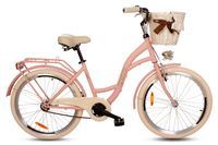 Damski rower miejski Goetze Style 24+ kosz / Pudrowy róż