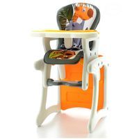 Krzesełko + stolik do karmienia kolor pomarańczowy