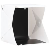 Składany lightbox studyjny z lampami LED, 23x25x25 cm, biały
