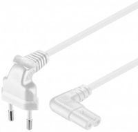 Kabel zasilający euro - IEC  C7 ósemka 1m biały