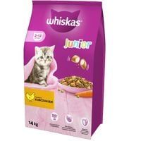 Whiskas Junior Sucha karma dla kotów z pysznym kurczakiem 14 kg