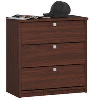 SZAFKA NA BUTY MINI 3 UCHYLNE DRZWICZKI 60 CM - WENGE