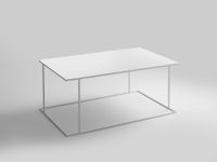 Stół kawowy WALT METAL 100x60 - biały, styl industrialny, stolik loft
