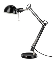 Lampa biurkowa Forsa lampka na biurko czarna IKEA