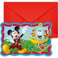 Zaproszenia urodzinowe "Myszka Mickey - Rock The House", Procos, 14 x 9 cm,