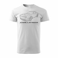 Koszulka z samochodem Dodge Challenger SRT męska biała REGULAR XL