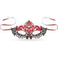 Maska karnawałowa "Dama Flamenco", czerwona, ażurowa, Godan