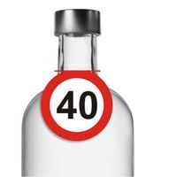 Zawieszki na alkohol, "Urodziny 40 Traffic Birthday", 10 szt